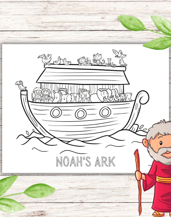 Noah's Ark coloring page - free printable
