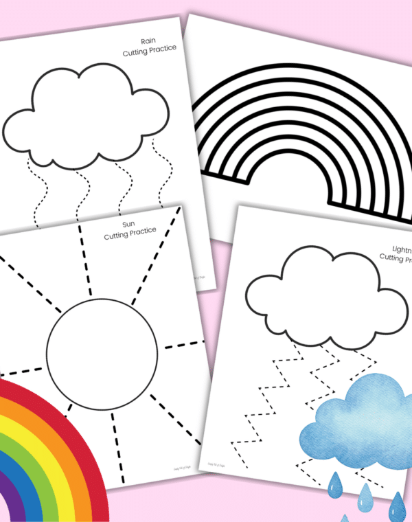 weather scissor skills practice worksheets