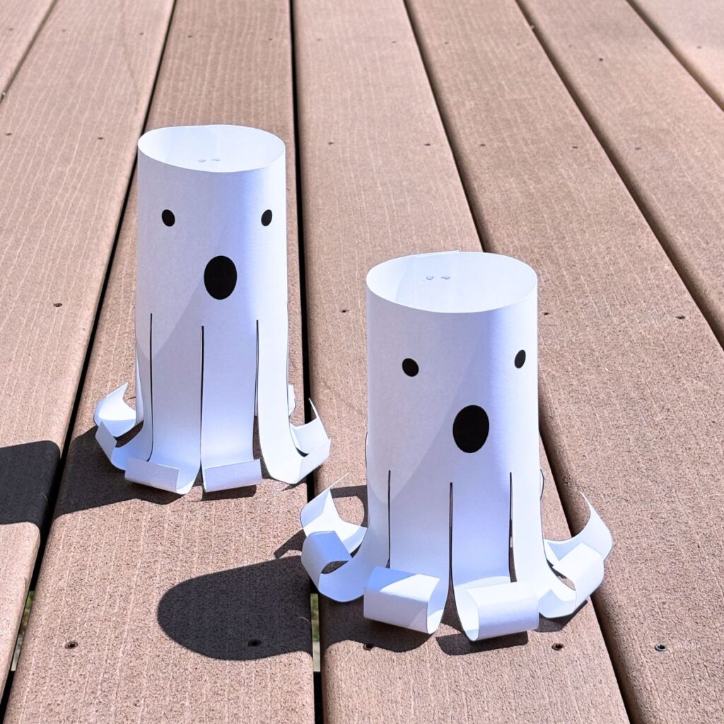 easy ghost craft for preschool - free printable