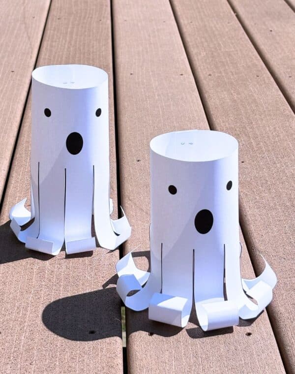 easy ghost craft for preschool - free printable